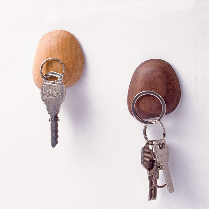 Walnut Wood Key Wall Sticker Hook