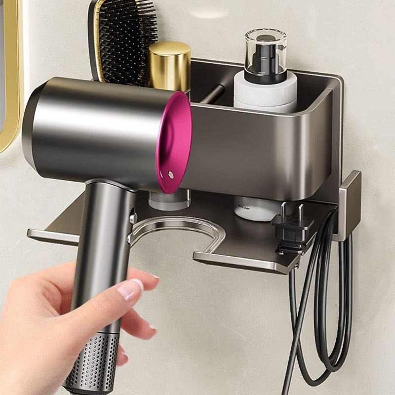 Hair Dryer Rack Bathroom Punch-free Wall-mounted