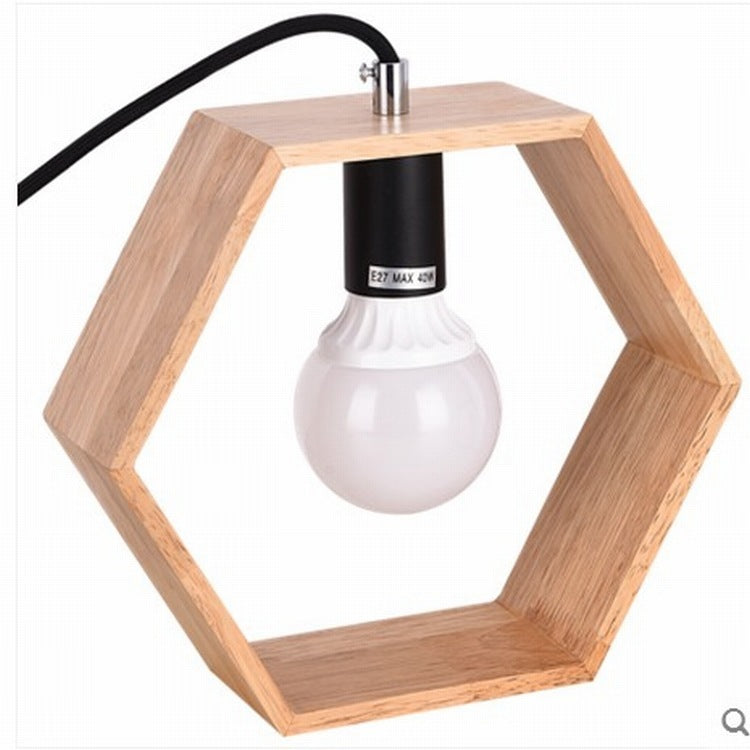 Nachttisch-Augenschutz-Schreibtischlampe aus Holz