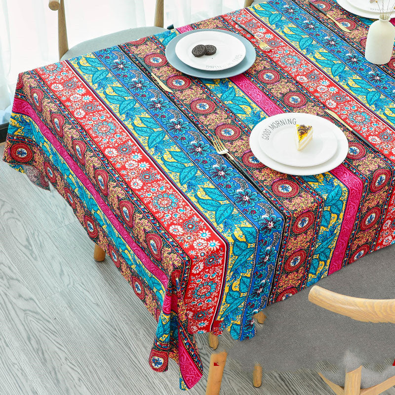 Tablecloth Printed Cotton Linen Table Cloth Rectangle