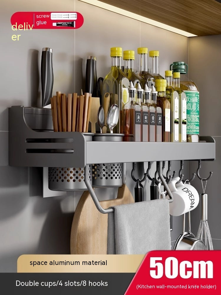 Punch-free Kitchen Rack Wall-mounted Multi-function