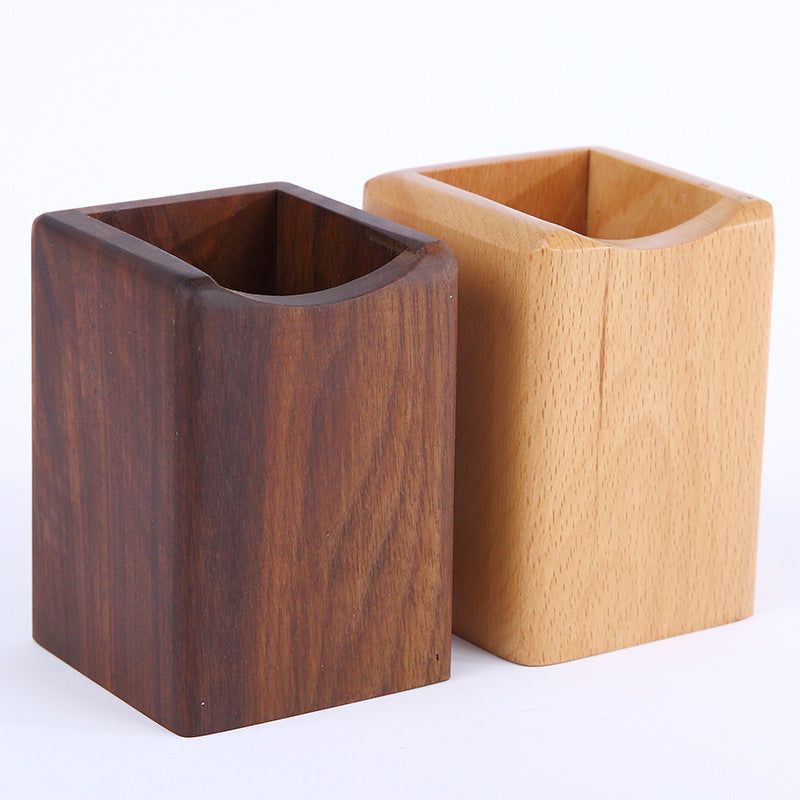 Wooden Pen Holder Creative Office Supplies Desktop Pen Holder