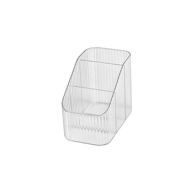 Transparent Trapezoid Desktop Stationery Storage Box