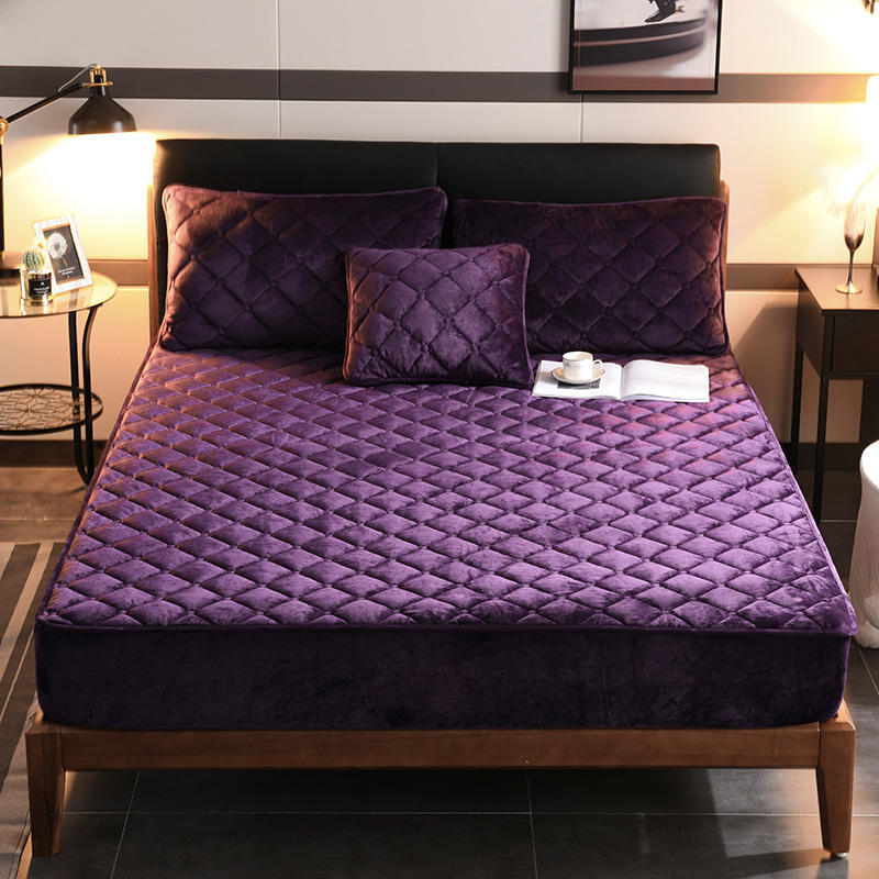 Crystal Velvet Thickened Bedspread Simmons Mattress Cover Bedspread