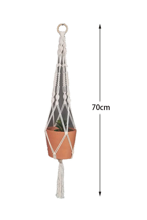 Woven Hanging Basket Hanging Rope Hanging Basket Plant Pot Green Plant Net Pocket Balcony