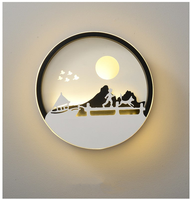 Wandlampe Schlafzimmer Moderner Minimalistischer Kreativer Hintergrund