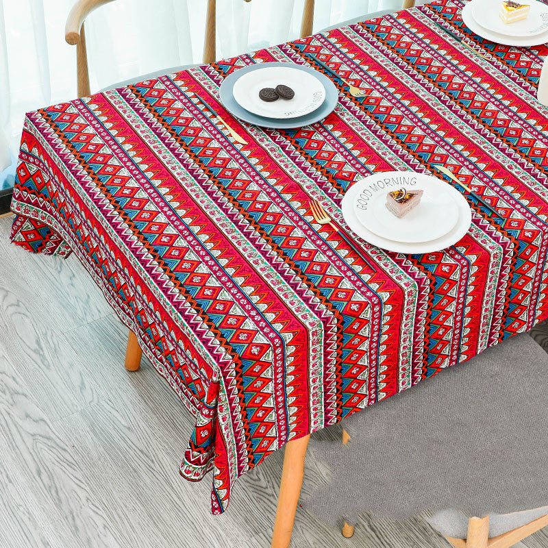 Tablecloth Printed Cotton Linen Table Cloth Rectangle