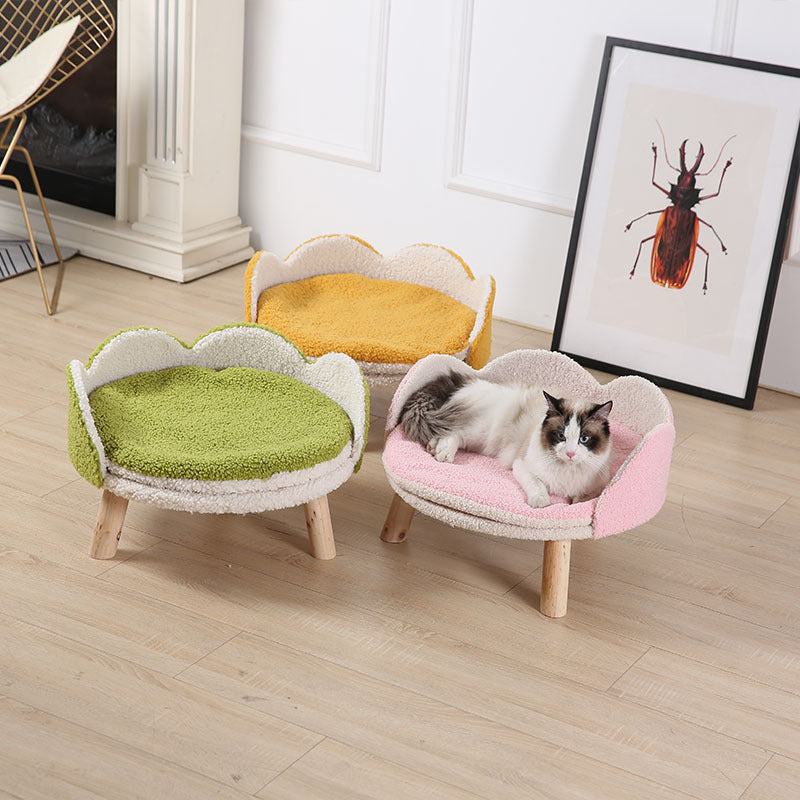 Pet Nest Teddy Puppy Dog Bed Kitten High Sofa Nest