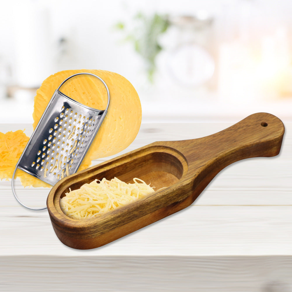 Stainless Steel Cheese Wooden Grater Kitchen Tools