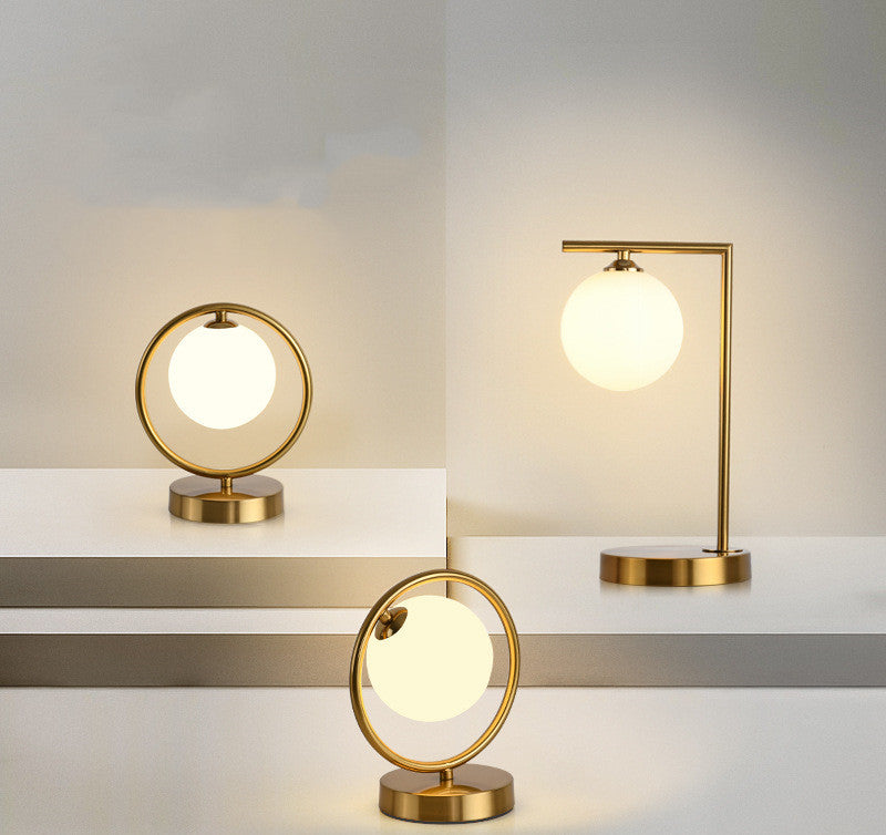 Lampe de table en verre de luxe pour salon et chambre à coucher de style nordique