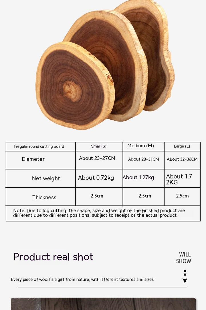 Holzschneidebrett aus Holz, unregelmäßiges Schneidebrett