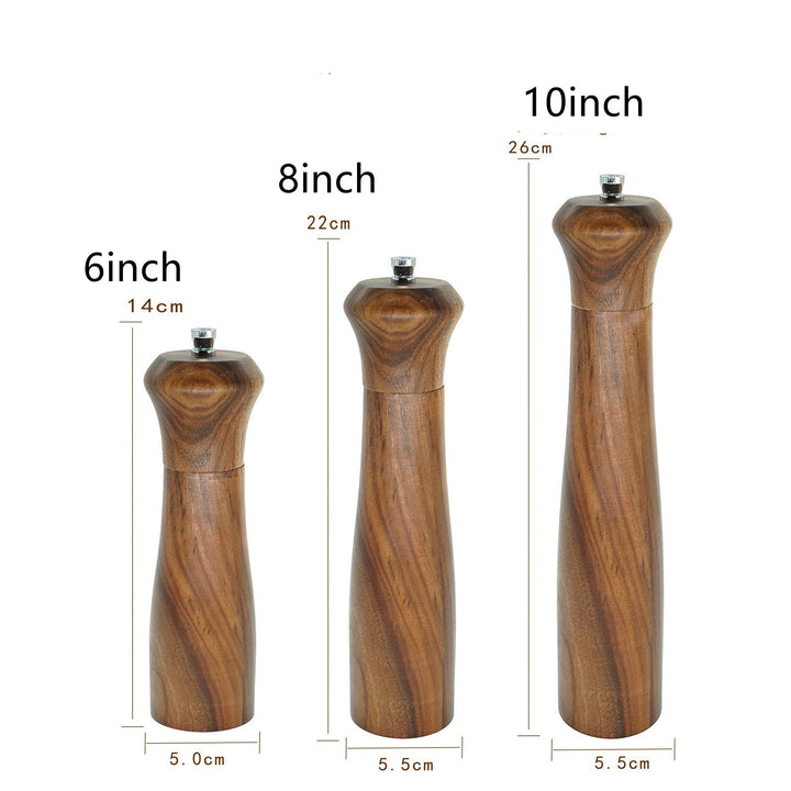 Seasoning Bottle Pepper Mill Spice Mill Wooden Kitchen Use