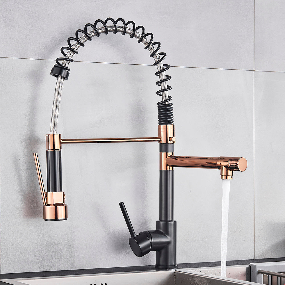 Full Copper Pull-out Kitchen Faucet