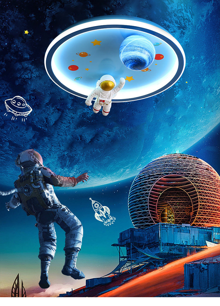 Creative Astronaut Children's Room Ceiling Lamp