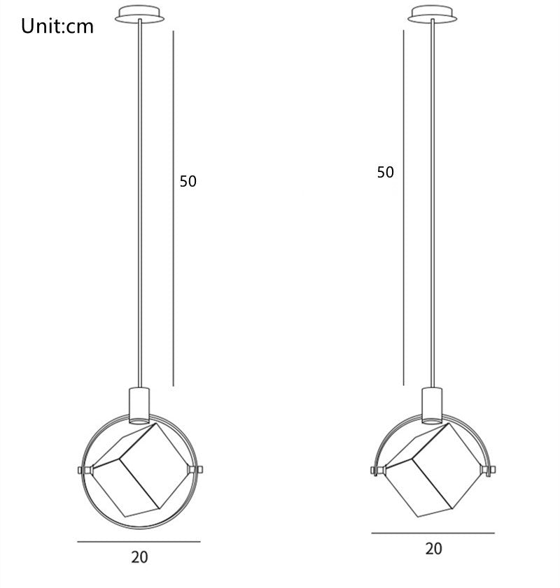 Modern Minimalist Restaurant Bar Crystal Chandelier