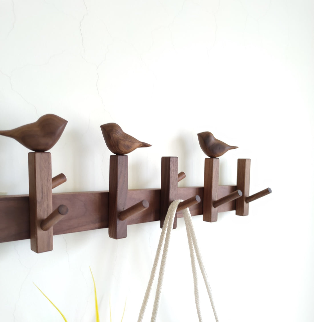 Black Walnut Log Entryway Wall Mounted Coat Hook