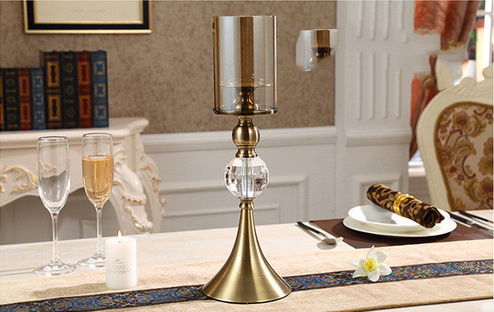 Fashion Simple Dining Table Glass Candle Holder Home Decoration Crafts