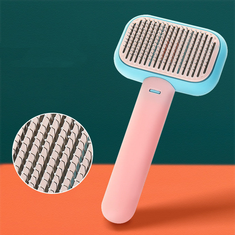 Brosse à poils pour animaux de compagnie, peigne de massage pour poils de chien et chat, brosse à nœud ouvert, outil de nettoyage et de toilettage, peigne en acier inoxydable