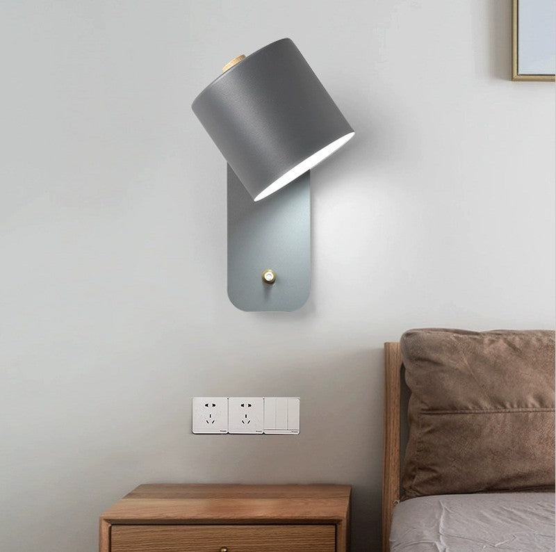 Bedroom Bedside Macaron LED Simple Wall Lamp