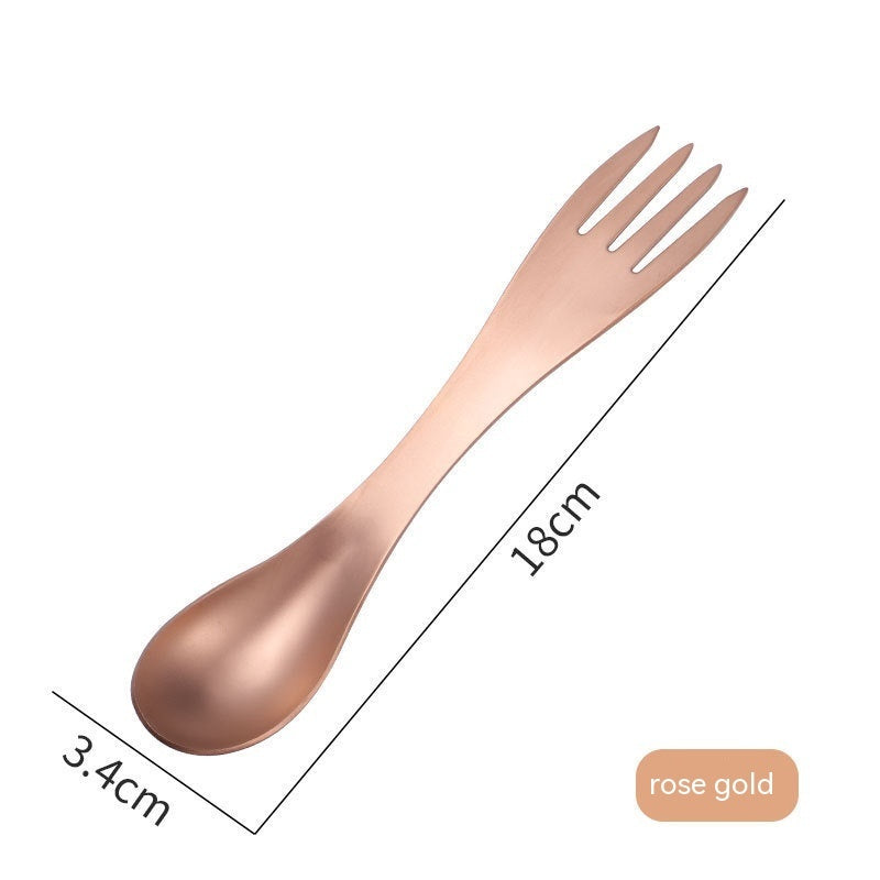 Multifunctional Creative 304 Stainless Steel Child's Spoon And Fork