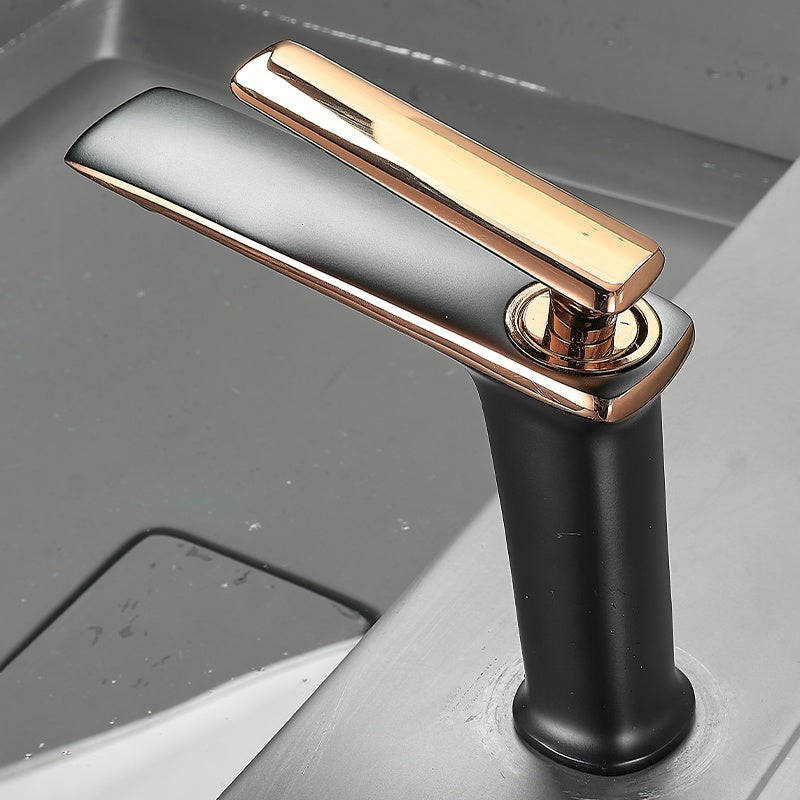 All Copper Cold And Hot Faucets In The Bathroom