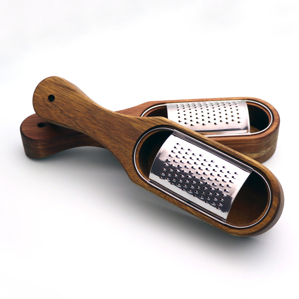 Stainless Steel Cheese Wooden Grater Kitchen Tools