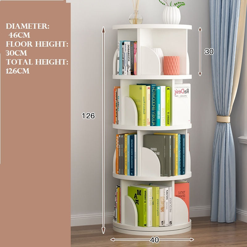 Floor-to-ceiling Simple Multi-layer Creative Home Direct Selling Revolving Bookshelf