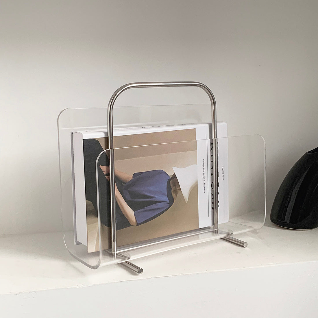 Acrylic Portable Magazine Rack Ins Style Desktop Storage