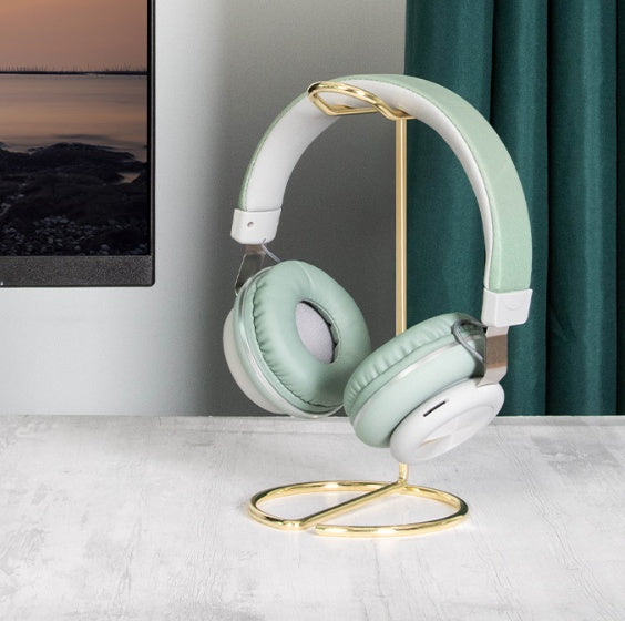 Metal Base Headphone Bracket Computer Desktop Rose Gold Headphone Holder