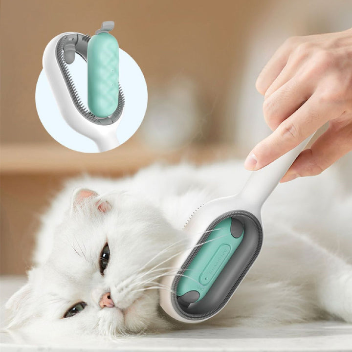 Brosse de toilettage pour animaux de compagnie, peigne démêlant pour chien, brosse pour chat pour éliminer les poils flottants et les poils collants avec réservoir, fournitures de nettoyage pour animaux de compagnie