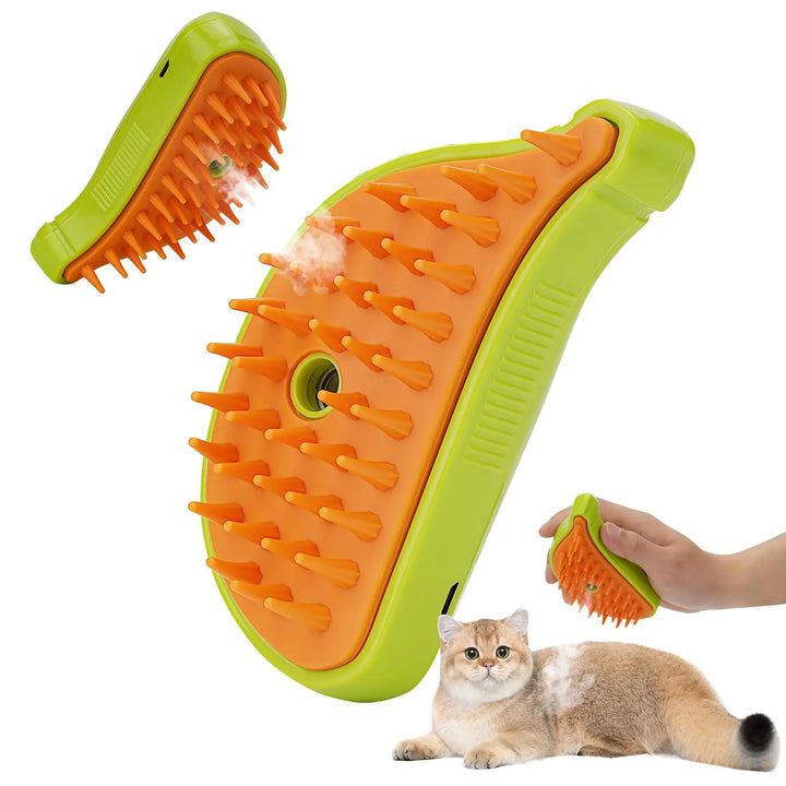 Brosse à vapeur 3 en 1 pour animaux de compagnie, nettoyage pour chat et chien, spray vapeur, massage, peigne de beauté, épilation, fournitures de toilettage, accessoires pour animaux de compagnie