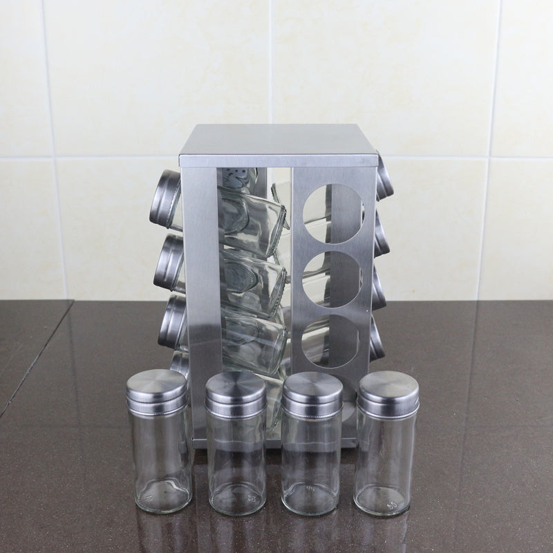 Stainless Steel Kitchen Jar Seasoning Bottle Storage Box