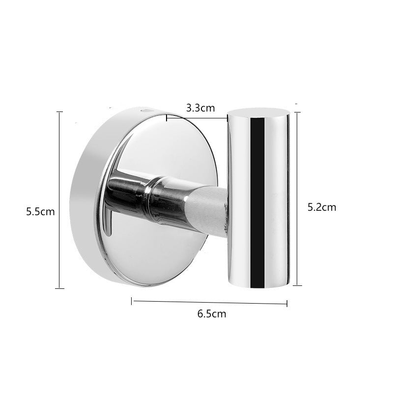 304 Stainless Steel Punch-free Hook Bathroom Toilet Single Hook Coat Hook