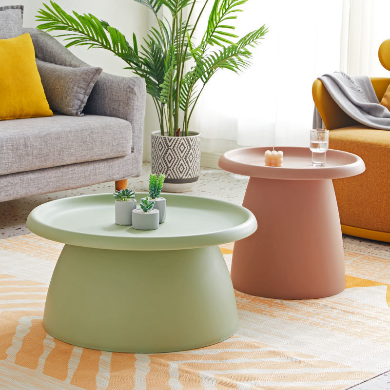 Modern Nordic Creative Round Tea Table Home Small Apartment Living Room Multi-functional Side Table Combination Simple Small Tea Table