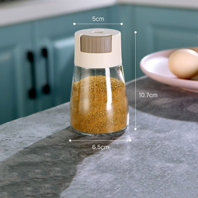 Measurable Control Salt Shaker Kitchen Sealed Glass Seasoning Jar