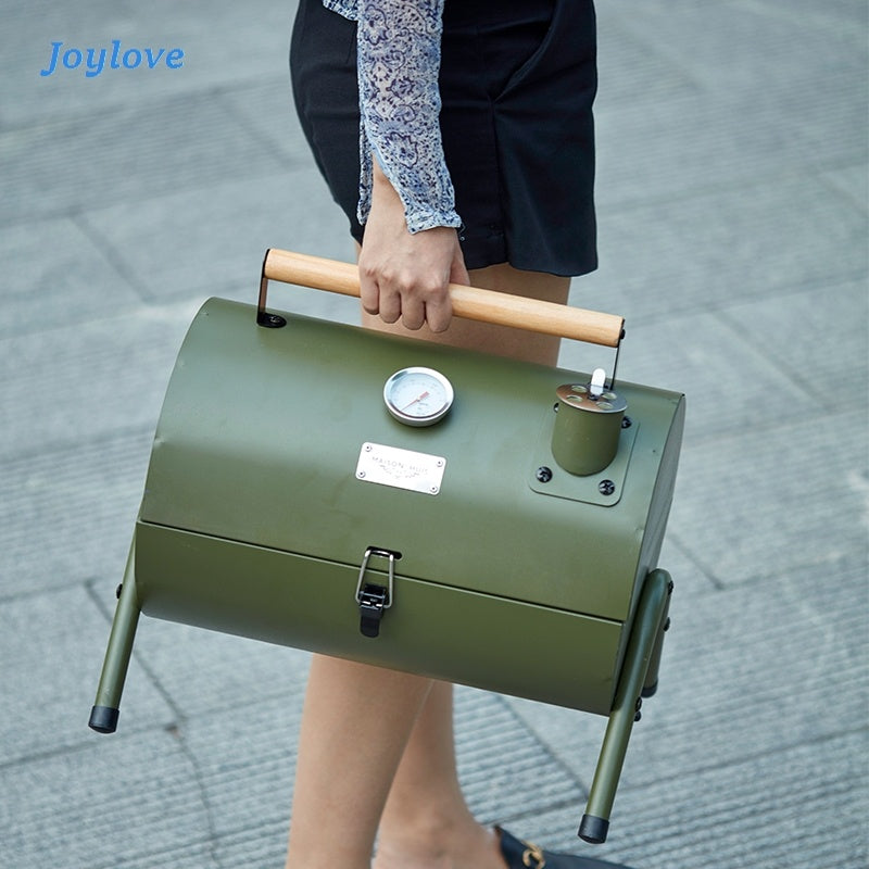 Barbecue d'extérieur portable au charbon de bois épais pour pique-nique